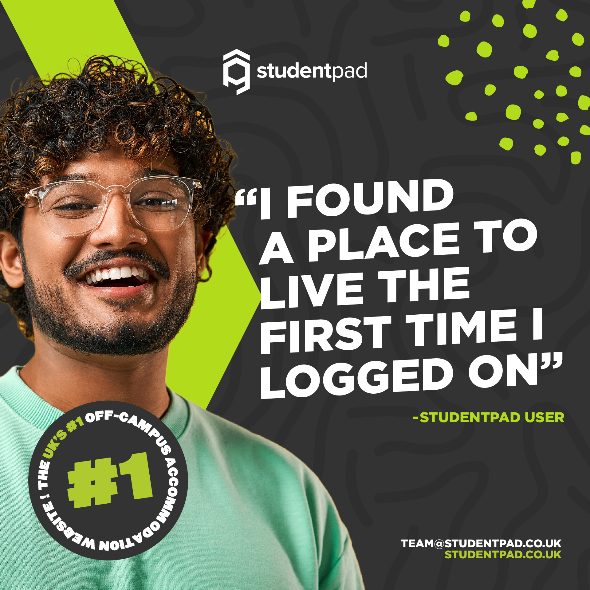 Student Testimonials - I found a place to live the first time I logged on